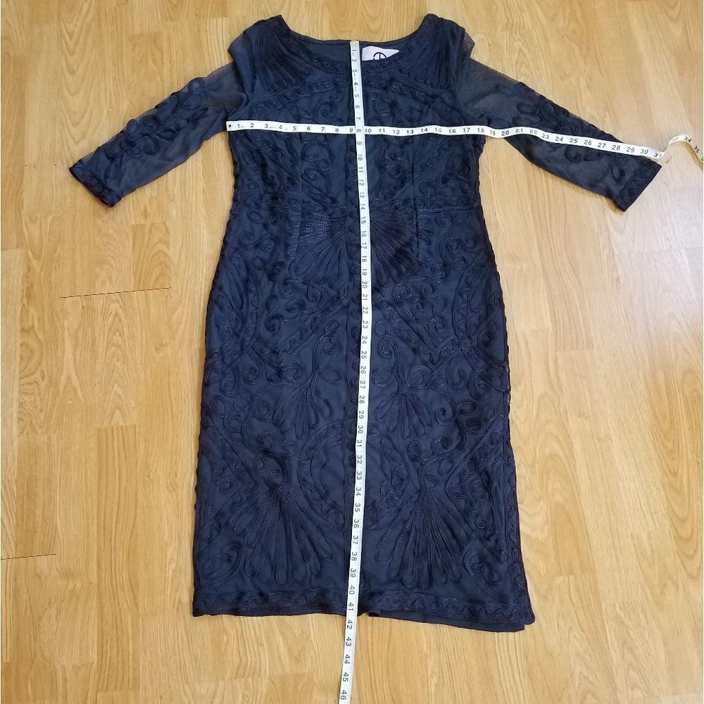 Js Collections Sheer Sleeve Soutache Sheath Dress - image 7